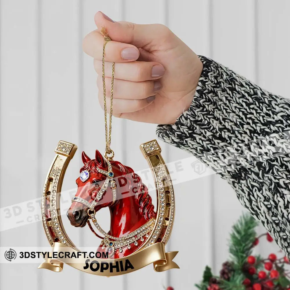 Christmas Horse Loving Home Decor Christmas Ornament Personalized Ornament Ornament
