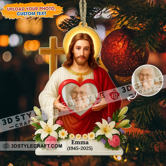 Christmas Jesus, Home Decor, Christmas Ornament, Personalized Ornament style option 1