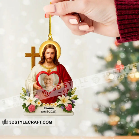 Christmas Jesus, Home Decor, Christmas Ornament, Personalized Ornament style option 2