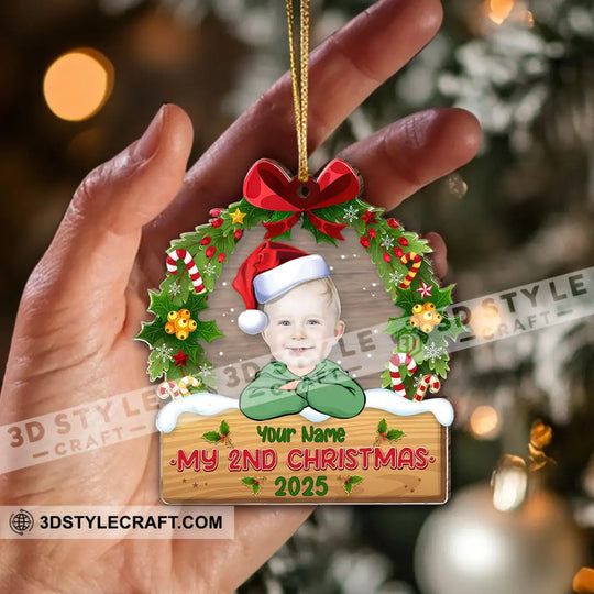 Christmas Kid Home Decor, Christmas Ornament, Personalized Ornament style option 3