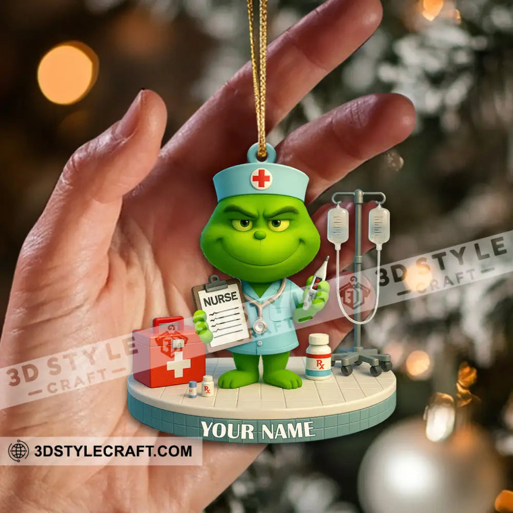 Christmas Nurse Home Decor Christmas Ornament Personalized Ornament Ornament