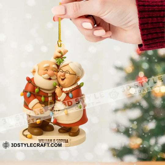 Christmas Old Couple, Home Decor, Christmas Ornament, Personalized Ornament style option 2