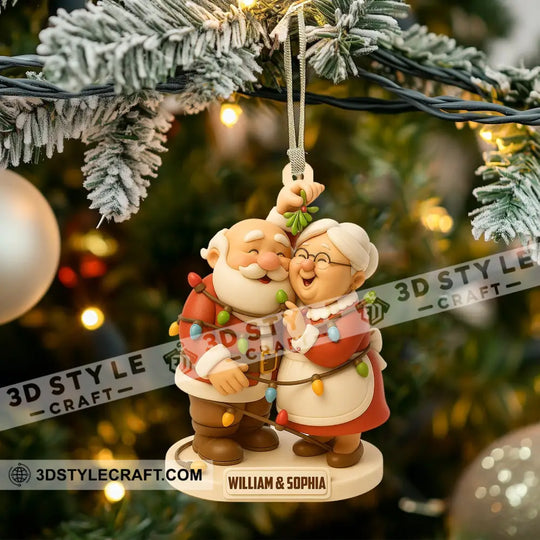 Christmas Old Couple, Home Decor, Christmas Ornament, Personalized Ornament style option 3