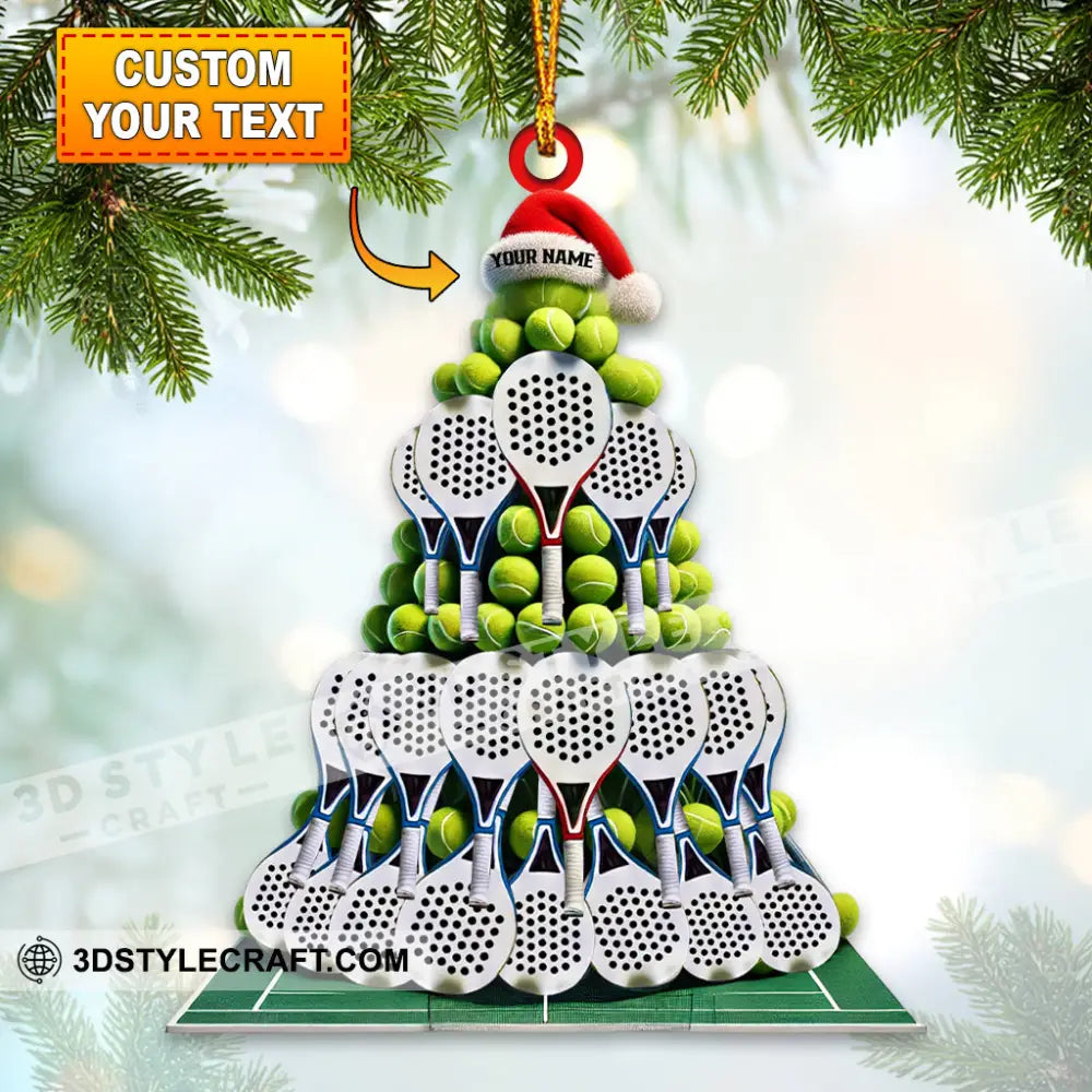 Christmas Padel Tree Home Decor Ornament Personalized 3.54’’ / 1