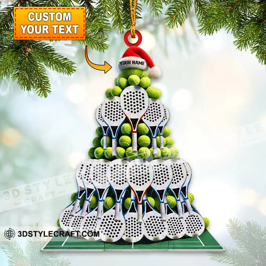 Christmas Padel Tree Home Decor Ornament Personalized 3.54’’ / 1