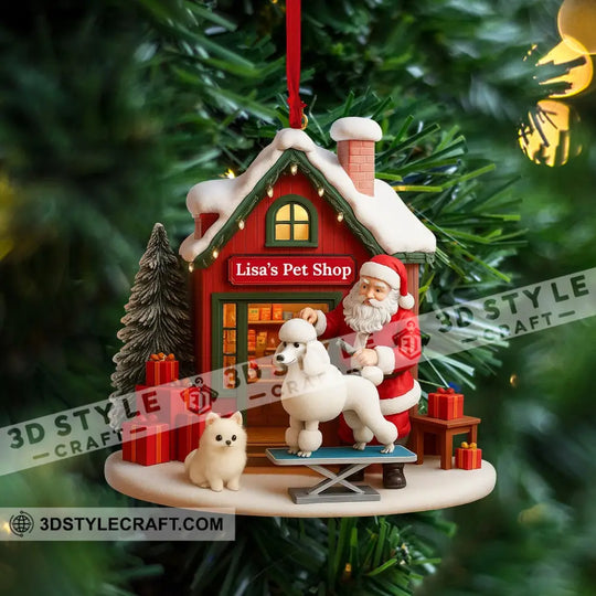 Christmas Pet Shop, Home Decor, Christmas Ornament, Personalized Ornament style option 4