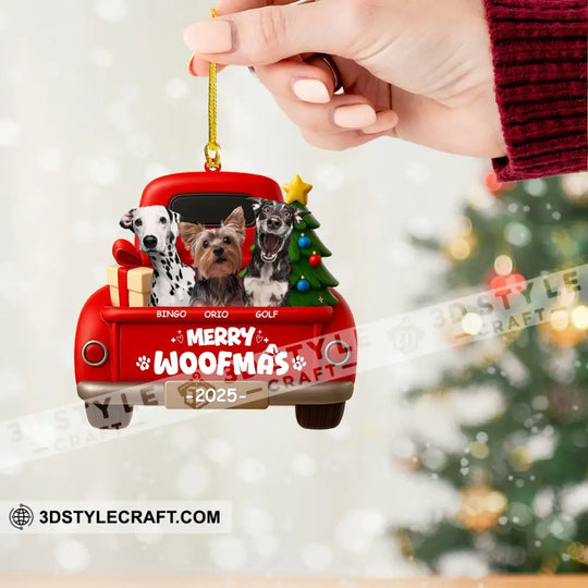 Christmas Pets On Car, Home Decor, Christmas Ornament, Personalized Ornament style option 2