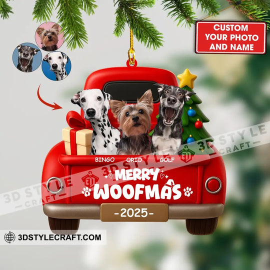 Christmas Pets On Car, Home Decor, Christmas Ornament, Personalized Ornament style option 1