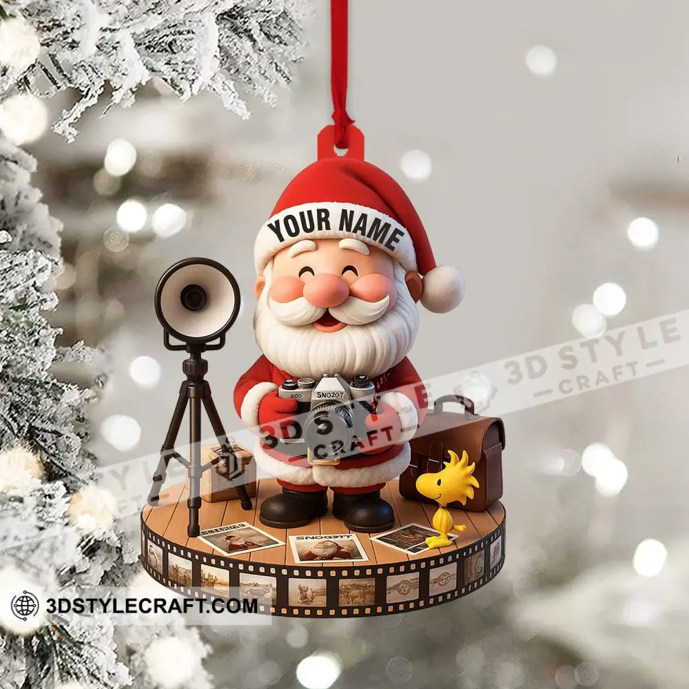 Christmas Photographer Santa Home Decor Christmas Ornament Personalized Ornament Ornament