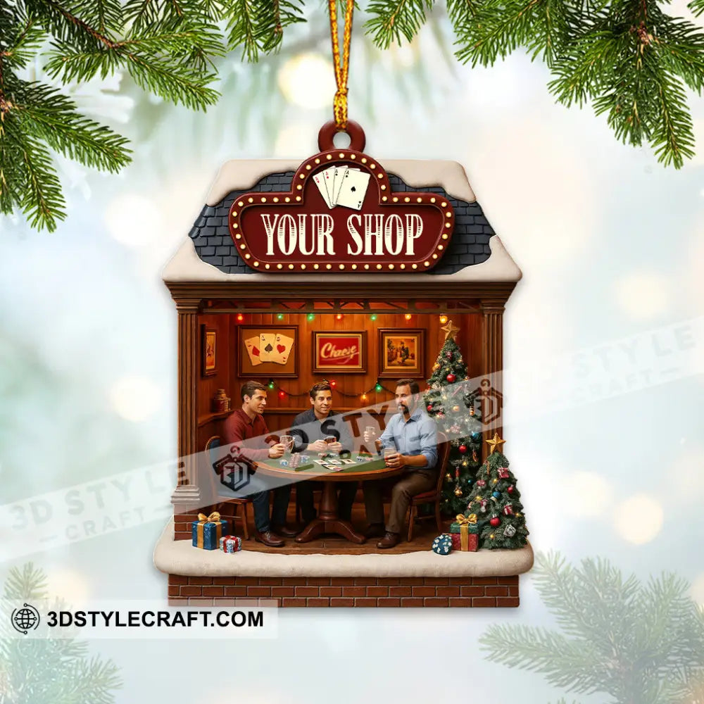 Christmas Poker Home Decor Christmas Ornament Personalized Ornament Ornament