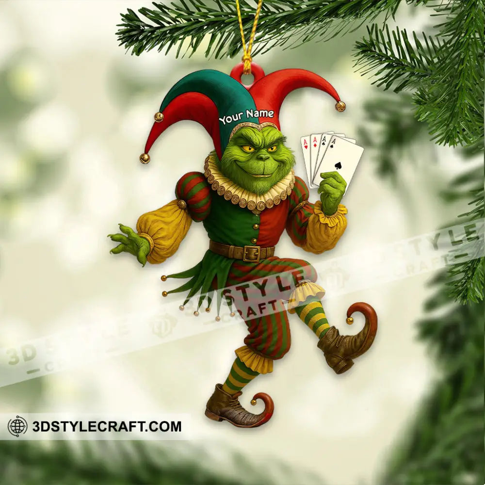 Christmas Poker Home Decor Christmas Ornament Personalized Ornament Ornament