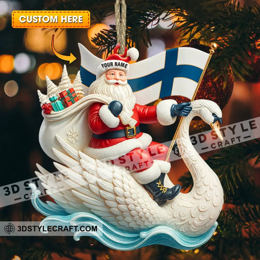 Christmas Santa Coming Home Decor Christmas Ornament Personalized Ornament 3.54’’ / 1 Ornament Ornament