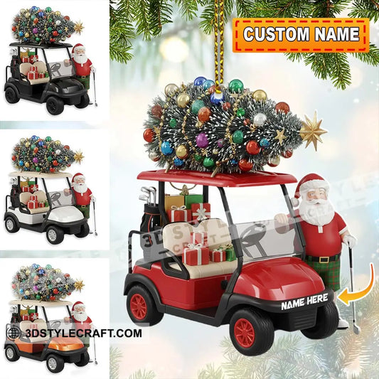 Christmas Santa Coming Home Decor Christmas Ornament Personalized Ornament 3.54’’ / 1 Ornament Ornament