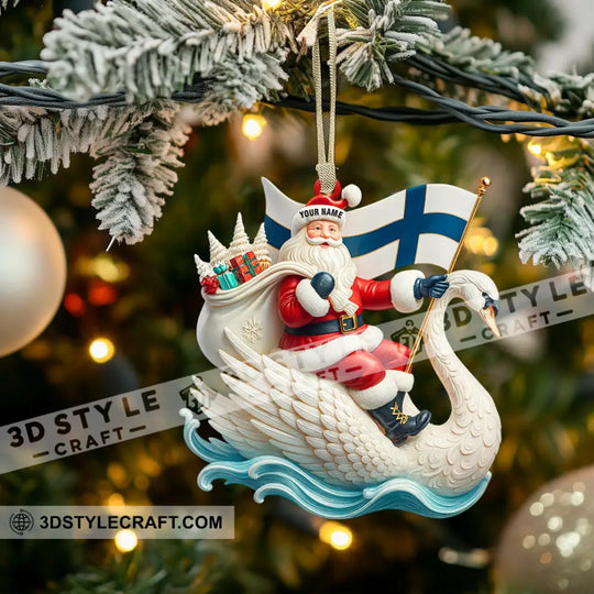Christmas Santa Coming Home Decor, Christmas Ornament, Personalized Ornament style option 3