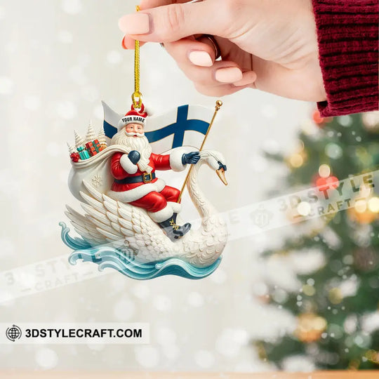 Christmas Santa Coming Home Decor, Christmas Ornament, Personalized Ornament style option 2