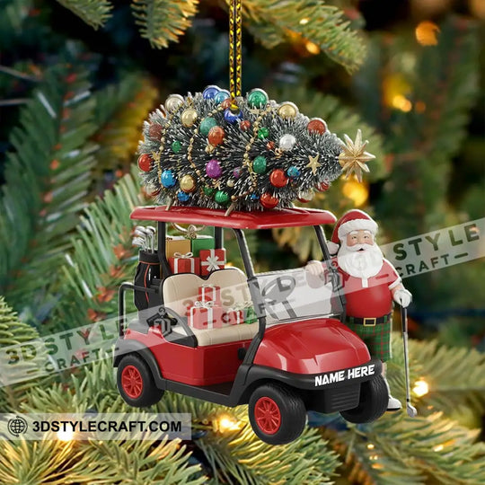 Christmas Santa Coming Home Decor, Christmas Ornament, Personalized Ornament style option 4