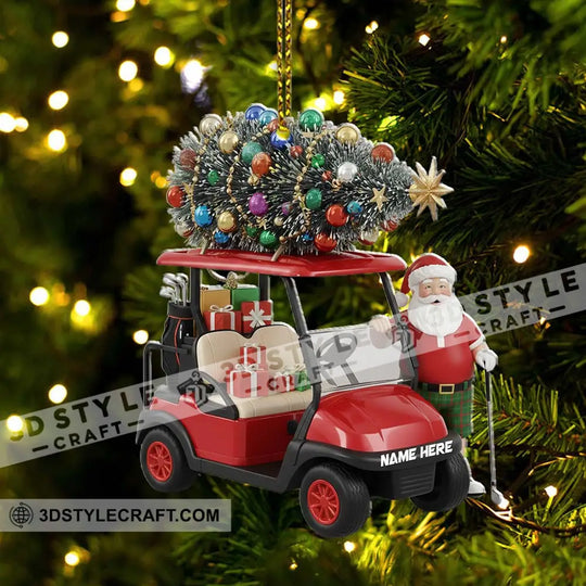 Christmas Santa Coming Home Decor, Christmas Ornament, Personalized Ornament style option 3
