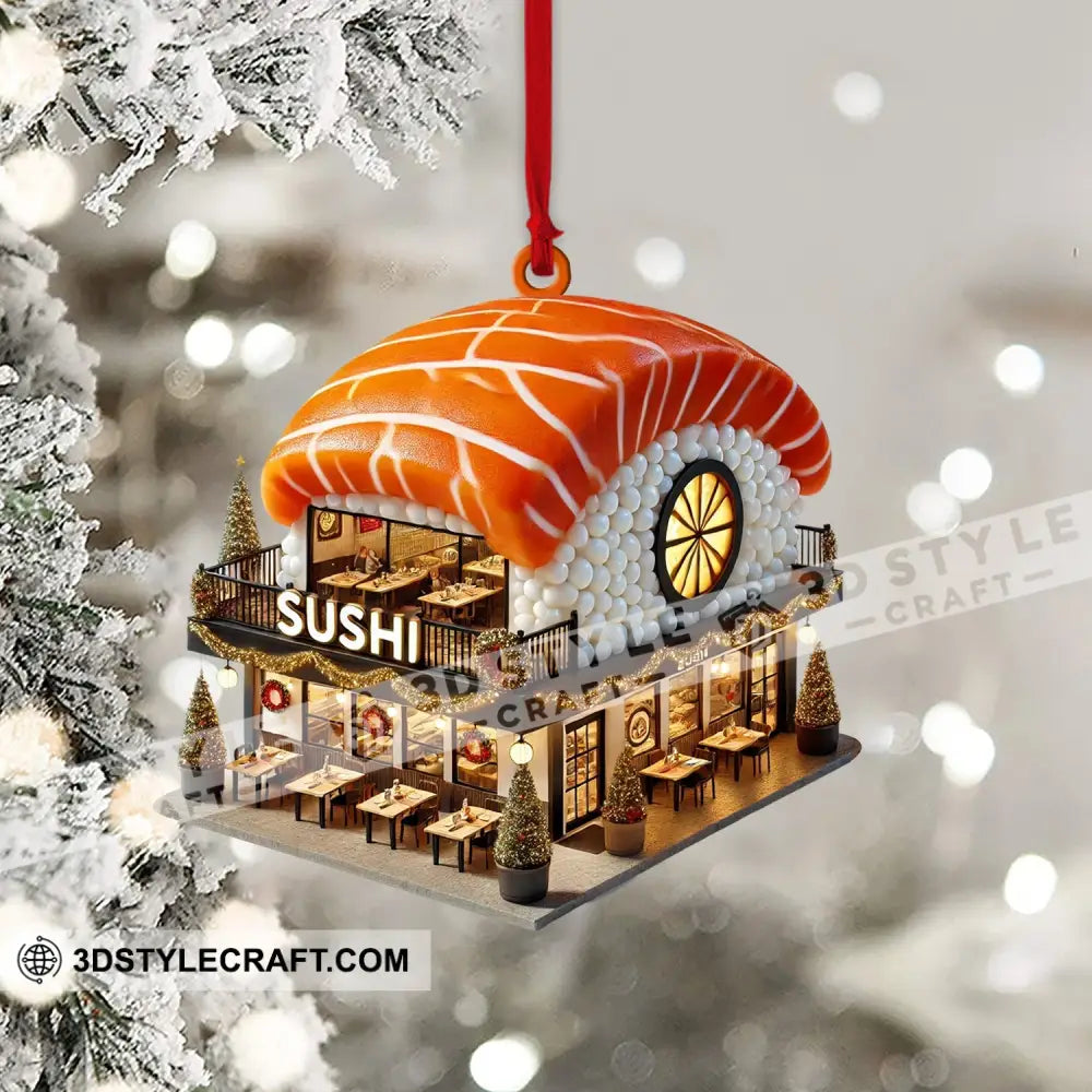 Christmas Sushi Home Decor Ornament Personalized