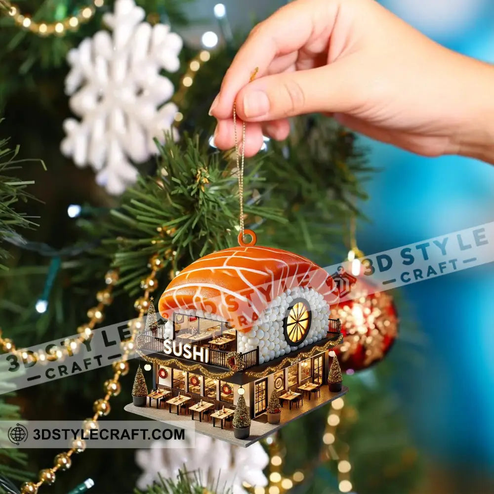 Christmas Sushi Home Decor Ornament Personalized