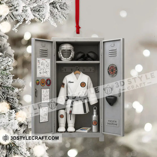 Christmas Taekwondo Corner, Home Decor, Christmas Ornament, Personalized Ornament style option 4