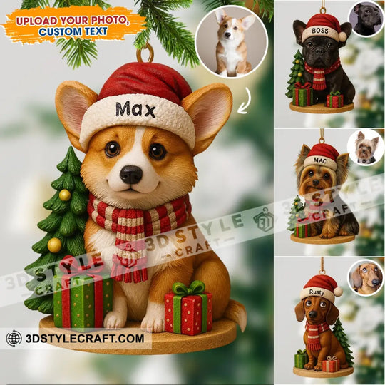Christmas Tree And Pet, Home Decor, Christmas Ornament, Personalized Ornament style option 1