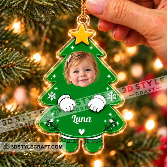 Christmas Tree Baby Home Decor, Christmas Ornament, Personalized Ornament style option 3