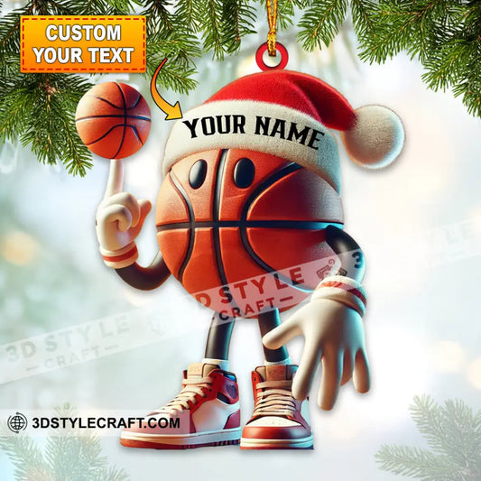 Cool Basketball Christmas Ornament Personalized 3.54’’ / 1