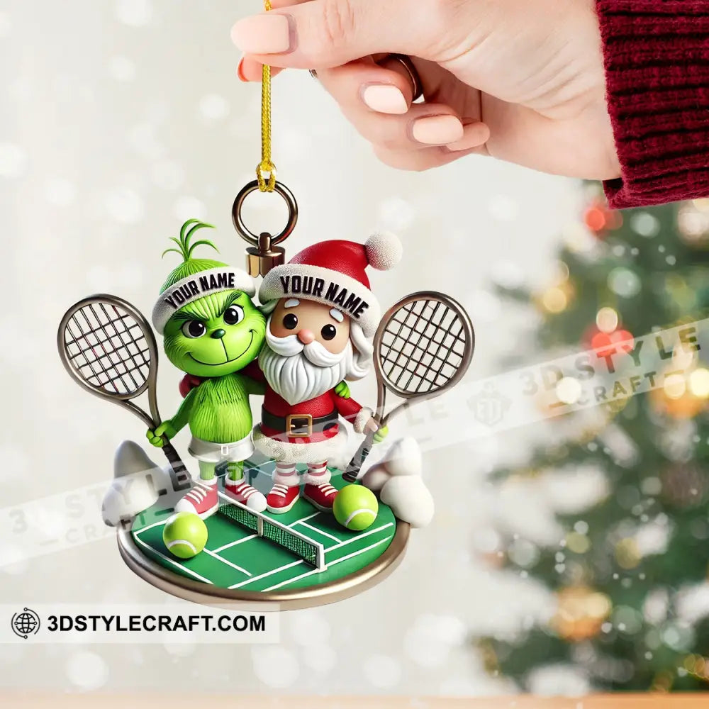 Couple Tennis Home Decor Christmas Ornament Personalized