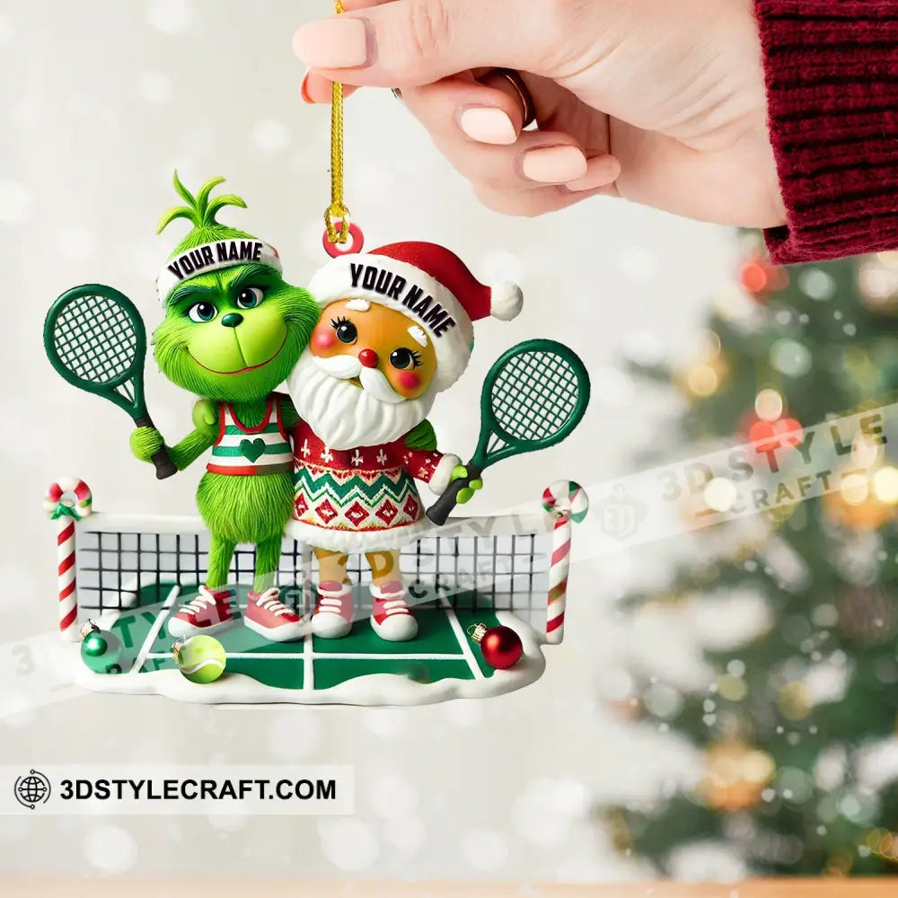 Couple Tennis Home Decor Christmas Ornament Personalized