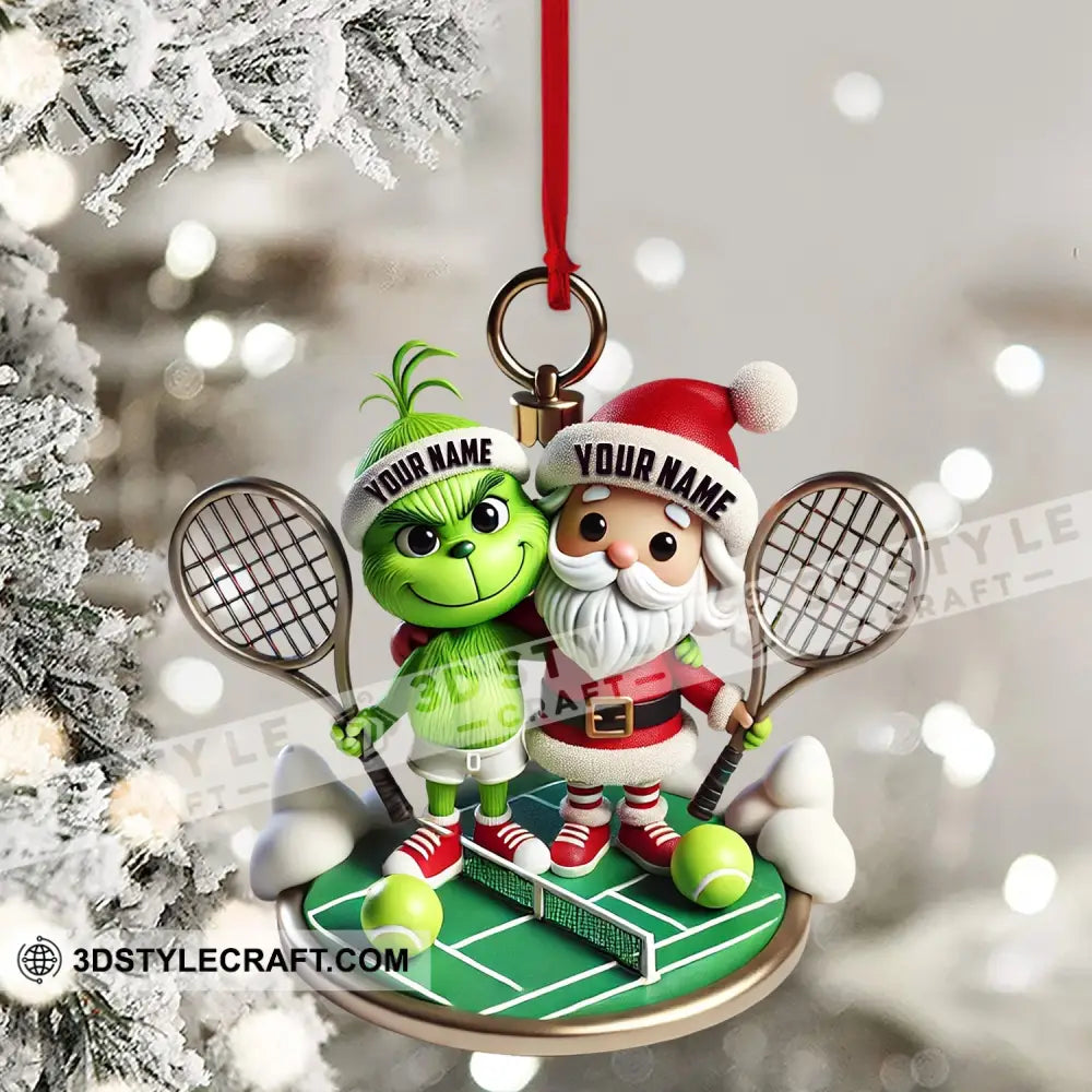 Couple Tennis Home Decor Christmas Ornament Personalized