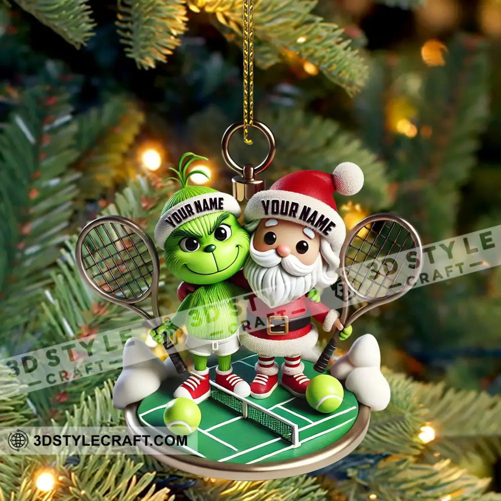 Couple Tennis Home Decor Christmas Ornament Personalized