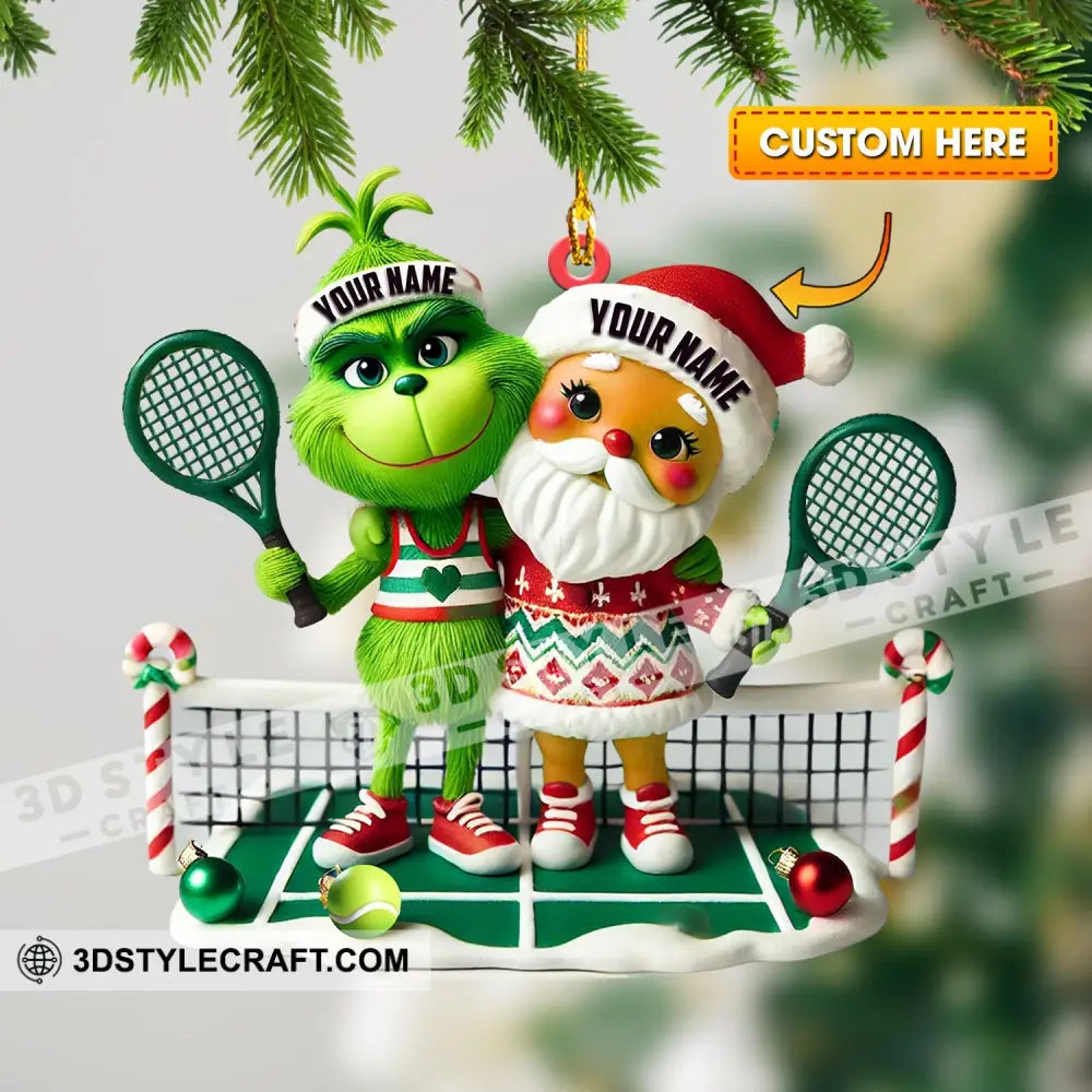 Couple Tennis Home Decor Christmas Ornament Personalized