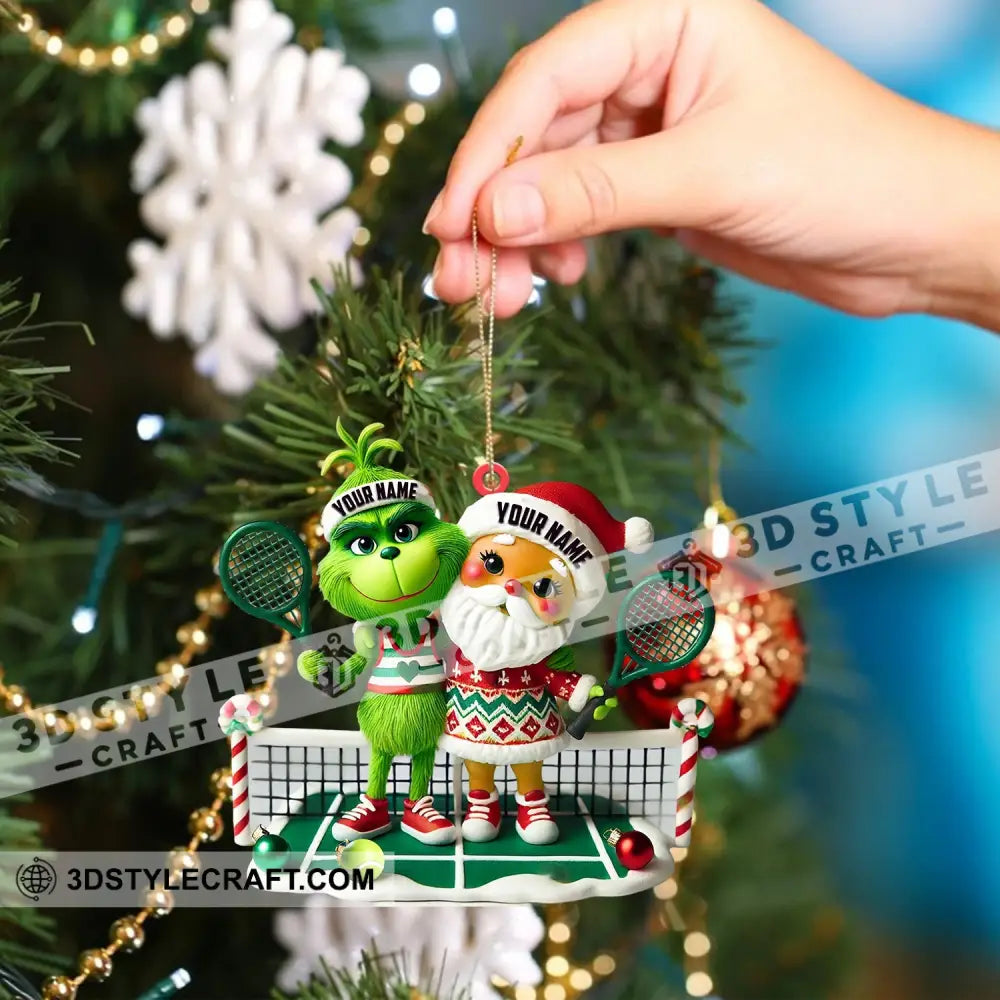 Couple Tennis Home Decor Christmas Ornament Personalized