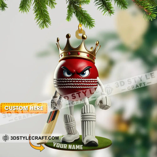 Cricket Ball, Home Decor, Christmas Ornament, Personalized Ornament style option 1