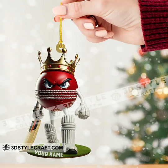 Cricket Ball, Home Decor, Christmas Ornament, Personalized Ornament style option 2