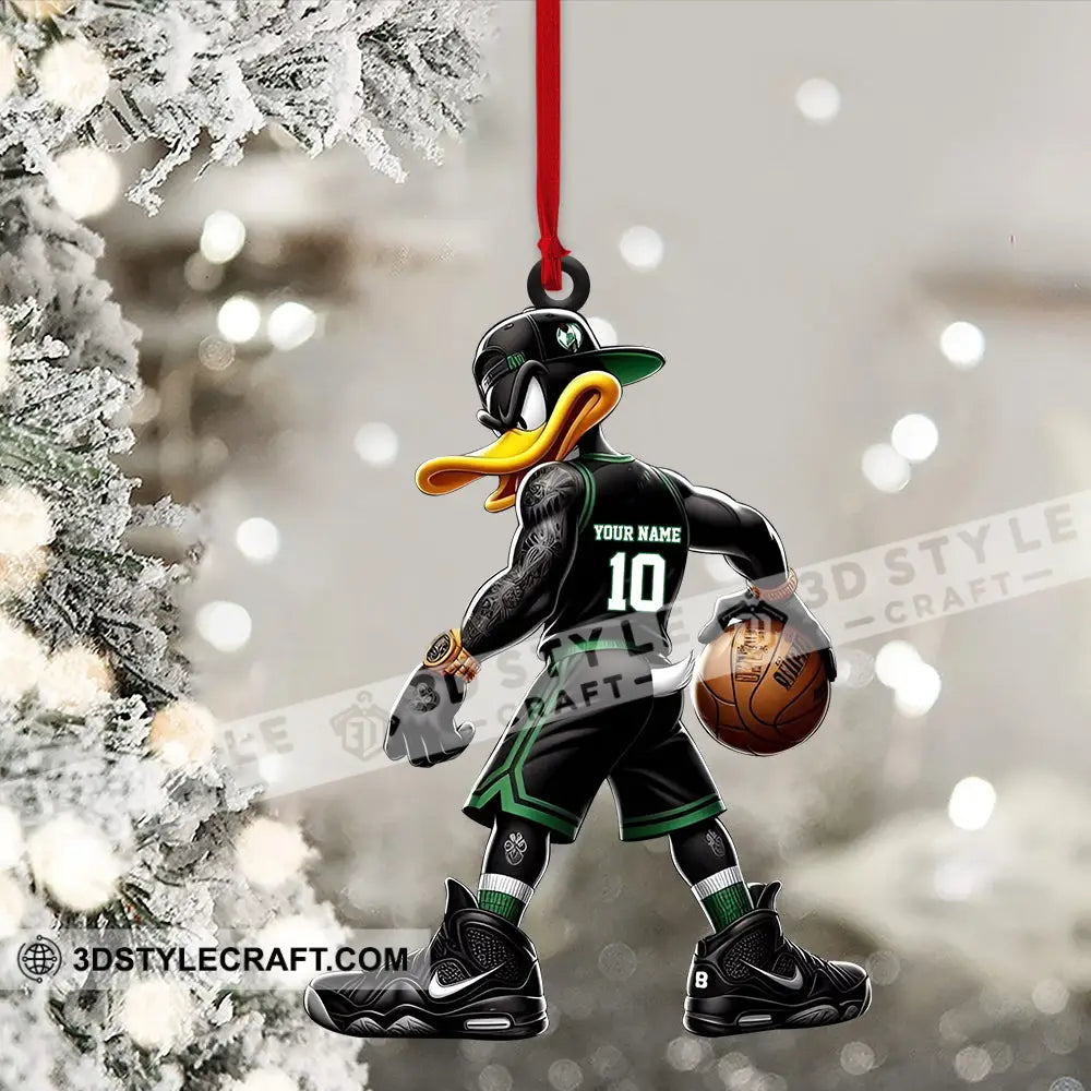 Custom Black Duck Basketball Ornament Personalized