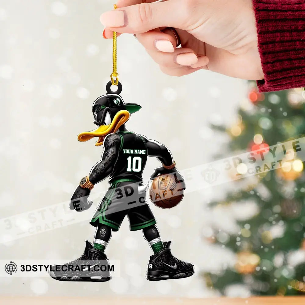 Custom Black Duck Basketball Ornament Personalized