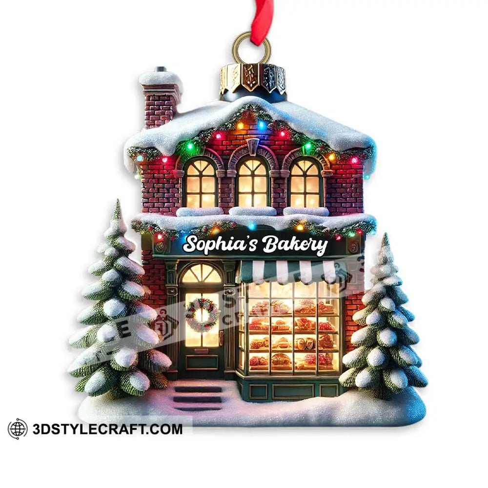 Custom Christmas House Ornament Personalized