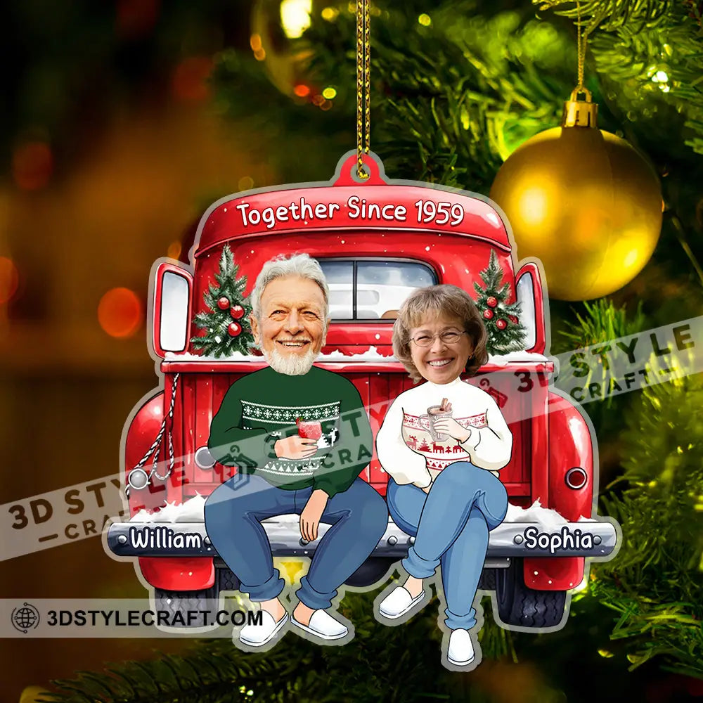 Custom Couple Christmas Ornament Personalized