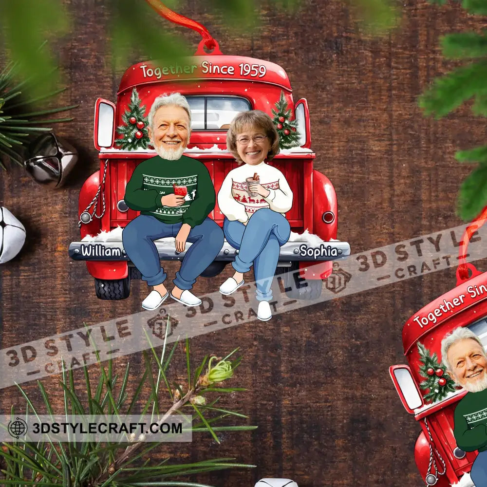 Custom Couple Christmas Ornament Personalized