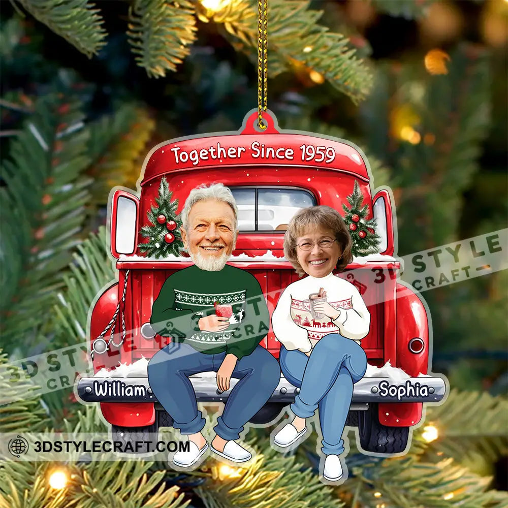 Custom Couple Christmas Ornament Personalized