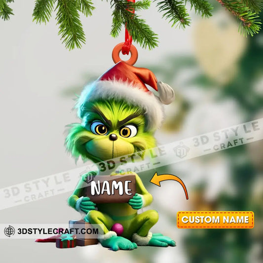 Custom Funny Elf Ornament Personalized 3.54’’ / 1