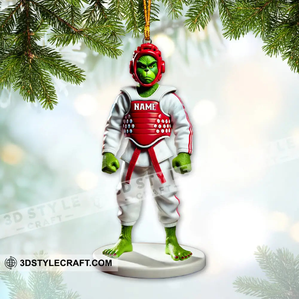 Custom Karate Elf Ornament Personalized