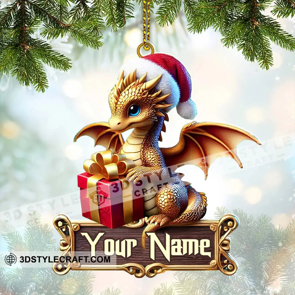 Custom Little Dragon Ornament Personalized