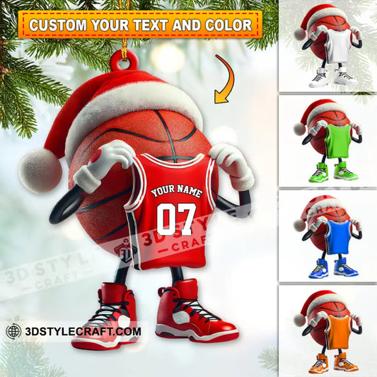 Custom Name And Number Basketball Ornament Lover Christmas Gift