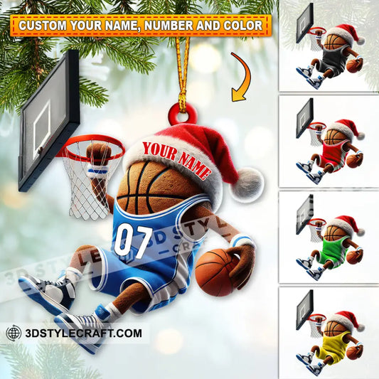 Custom Name And Number Basketball Ornament Team Christmas Gift