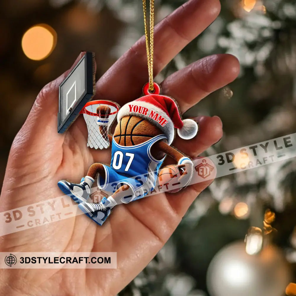 Custom Name And Number Basketball Ornament Team Christmas Gift