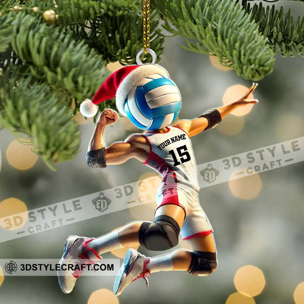 Custom Name And Number Handball Champion Ornament Christmas Gift For Lover