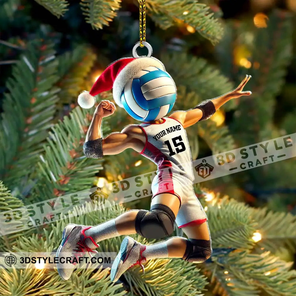 Custom Name And Number Handball Champion Ornament Christmas Gift For Lover