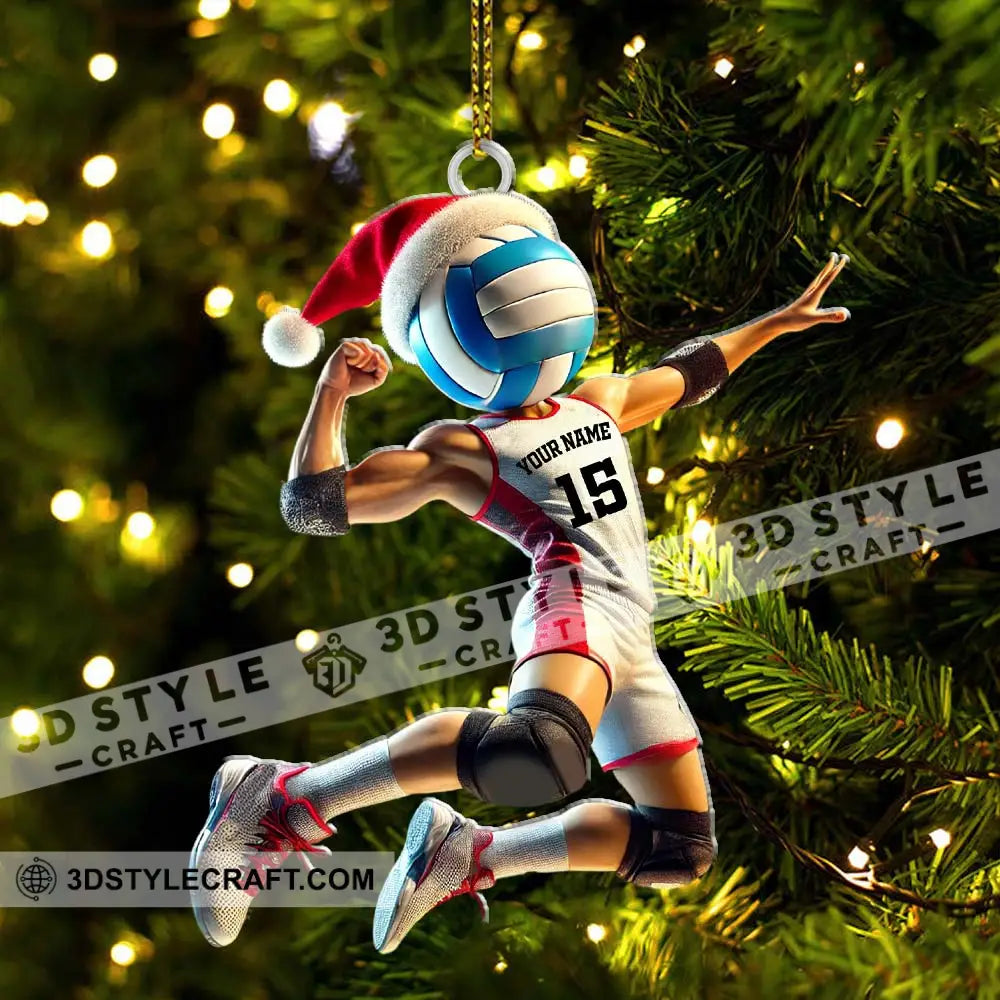 Custom Name And Number Handball Champion Ornament Christmas Gift For Lover